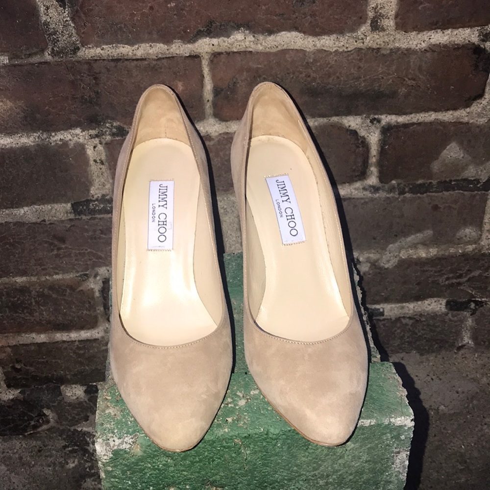 Jimmy Choo, Romy Tan Suede Pumps